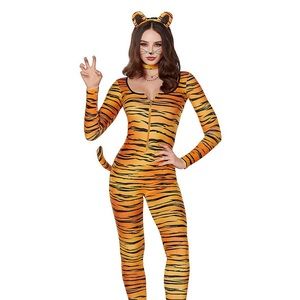 Adult Womens Tiger Catsuit Costume